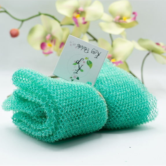 Kay Pedals  Mesh Sponge Exfoliating Back Scrub Long Shower Net Sponge